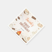 S'more Campfire Birthday Party Napkins Servet (Hoek)