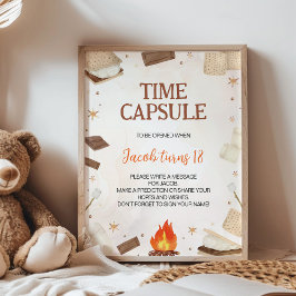 S'more Campfire Camping Party Time Capsule Poster