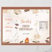S'more Campfire Camping Verjaardag Chip Bag Wrappe Flyer (Voorkant)