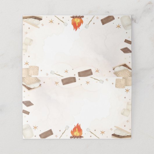 S'more Campfire Food Tent Place Card Plaatskaartje (Buitenkant ongevouwen)