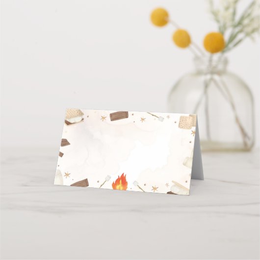 S'more Campfire Food Tent Place Card Plaatskaartje (Achterkant)