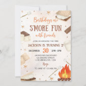 S'more Campfire Smore Fun Friends Camping Verjaard Kaart (Voorkant)