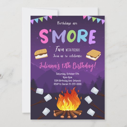 S'more Campfire S'more Leuke Vrienden Verjaardag U Kaart (Voorkant)