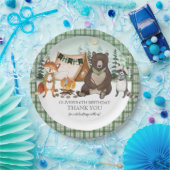 S'more Camping Beer Fox Raccoon Bonfire Birthday Papieren Bordje (Feest)