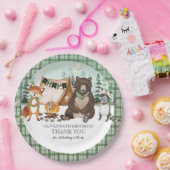 S'more Camping Beer Fox Raccoon Bonfire Birthday Papieren Bordje (Feest)