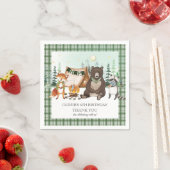 S'more Camping Beer Fox Raccoon Bonfire Birthday Servet (Insitu)