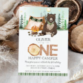S'more Camping Beer ONE Happy Camper 1st Birthday Kaart