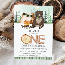 S'more Camping Beer ONE Happy Camper 1st Birthday