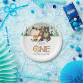 S'more Camping Beer ONE Happy Camper 1st Birthday Papieren Bordje (Feest)