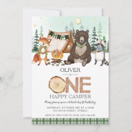 S'more Camping Bonfire Woodland One Happy Camper Kaart