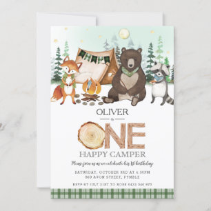 S'more Camping Bonfire Woodland One Happy Camper Kaart