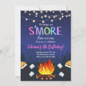 S'more Camping S'more Bonfire Uitnodiging voor ver (Voorkant)