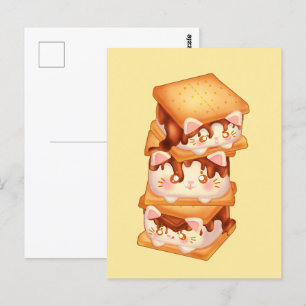 S'more Chocolate Cats Briefkaart