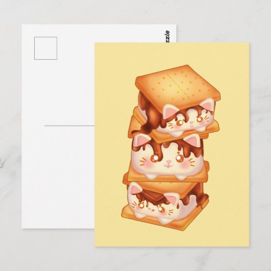 S'more Chocolate Cats Briefkaart (Voorkant / Achterkant)
