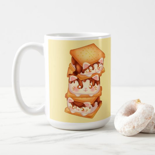 S'more Chocolate Cats Koffiemok (Met donut)