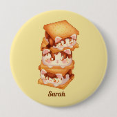 S'more Chocolate Cats Ronde Button 4,0 Cm (Voorkant)