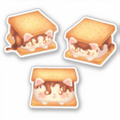 S'more Chocolate Cats Sticker (Voorkant)