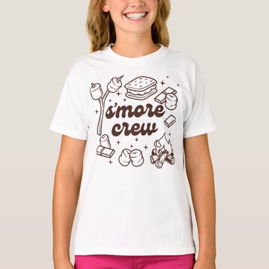 S'more Crew Camping Lover Youth Tshirt (Voorkant)