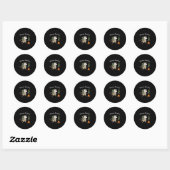 S'more dwaasheid opossum marshmallow grappig kampv ronde sticker (Vel)