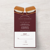 S'more Food Wedding All In One Uitnodiging (Binnen)