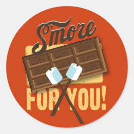 S'more for You Kampvuur & Bonfire Gunsten Ronde Sticker
