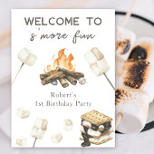 S'more fun 1st Birthday party Welkom Poster