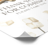 S'more fun baby shower Bedankt voor je komst Poster (Hoek)