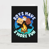 Smore Fun Boys Kinder Camping Kampvuur Kaart (Voorkant)