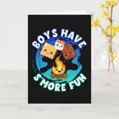 Smore Fun Boys Kinder Camping Kampvuur Kaart (Gele Bloem)