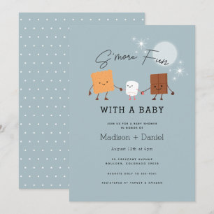 S'more Fun Campfire Baby shower Invitation Kaart