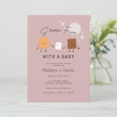 S'more Fun Campfire Baby shower Invitation Kaart (Staand voorkant)