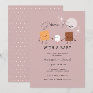 S'more Fun Campfire Baby shower Invitation Kaart
