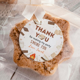 S'more Fun Campfire Camping Kids Verjaardag Ronde Sticker