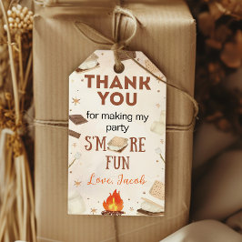 S'more Fun Campfire Party Bedankt voor de tags Cadeaulabel