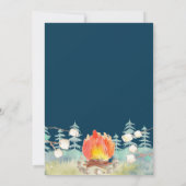 S'more Fun Camping Birthday Invitation Kaart (Achterkant)