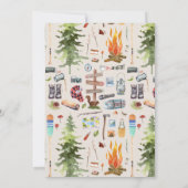 S'more Fun | Camping Birthday Party Invitation Kaart (Achterkant)