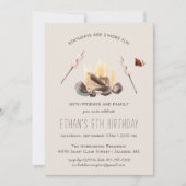 S'more Fun | Camping Birthday Party Kaart (Voorkant)