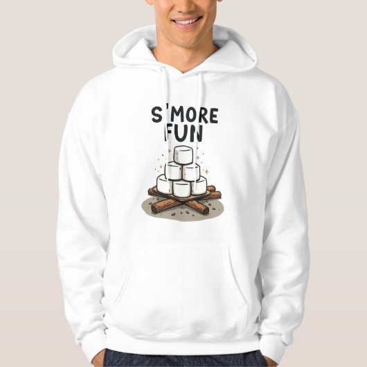 Smore Fun Camping Bonfire Pun Marshmallow Hoodie (Voorkant)