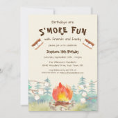S'more Fun Camping Verjaardagsuitnodiging Kaart (Voorkant)
