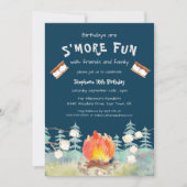 S'more Fun Camping Verjaardagsuitnodiging Kaart (Voorkant)