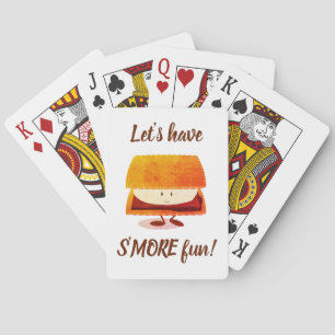 S'more Fun Cute Cartoon Food Pokerkaarten