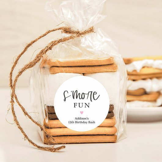S'more Fun Party Favor Stickers