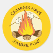 S'more Fun Ronde Sticker (Voorkant)