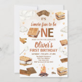 S'more Fun To Be One S'mores Campfire Birthday Kaart (Voorkant)