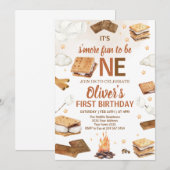 S'more Fun To Be One S'mores Campfire Birthday Kaart (Voorkant / Achterkant)