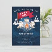 S'more Fun Under Stars Sleepover Camping Verjaarda Kaart (Staand voorkant)