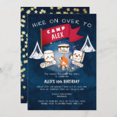 S'more Fun Under Stars Sleepover Camping Verjaarda Kaart (Voorkant / Achterkant)