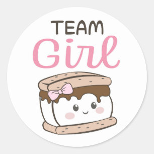 S'more gender onthullen Team Meisje sticker