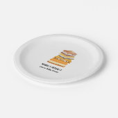 Smore geroosterde marshmallow koppels baby shower papieren bordje (Gekanteld)