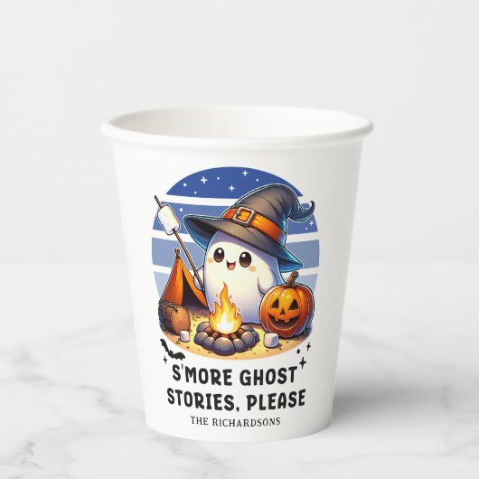 Smore Ghost Stories Please Funny Camping Halloween Papieren Bekers (Voorkant)